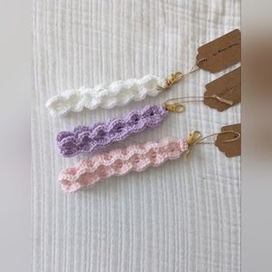 Handmade Crochet Lace Inspired Keychain Wristlets